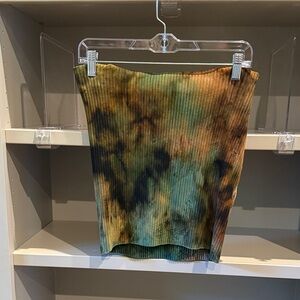 Cotton Citizen Earthy Tie-Dye Mini Skirt